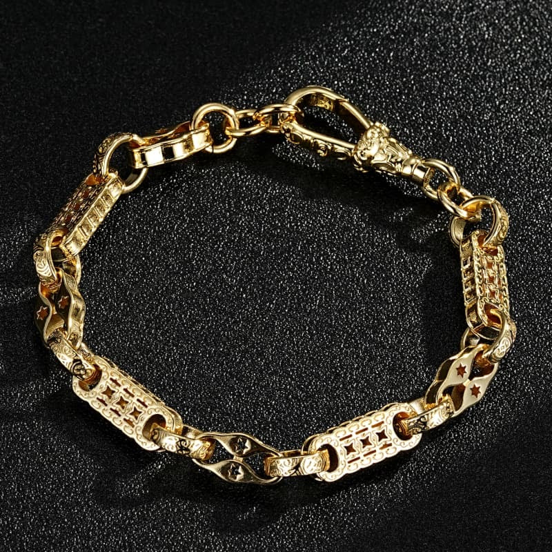Foundrae Heavy Belcher Chain Diamond Sister Hook Bracelet