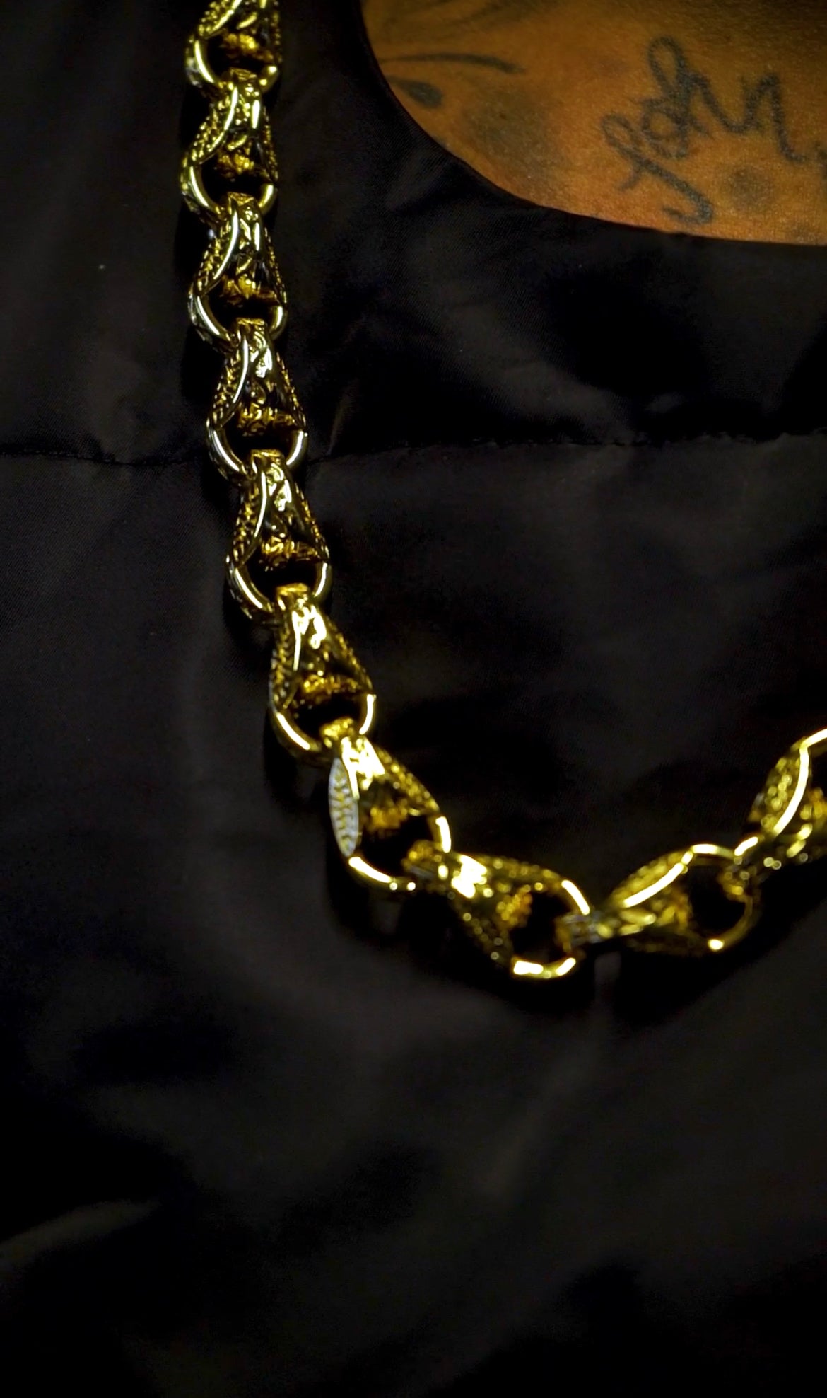 Luxury Gold XXL 15mm 3D Tulip Chain Super Heavy