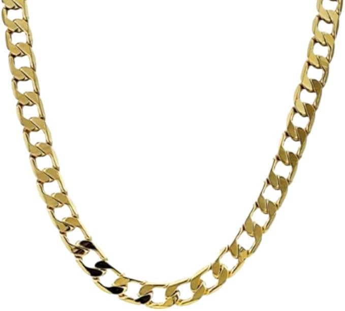 6mm Gold Cuban Curb Chain Necklace Classic 20 Inches