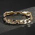 12mm gold Cuban bracelet, 8-inch long, curb link style, 36 grams.