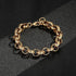 15mm wide big gold Belcher bracelet, 72 grams, adjustable length 8-9.3 inches.