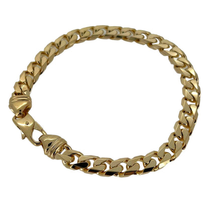 9ct Yellow Gold Tight Link Curb Cuban Gents Bracelet