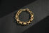 18mm wide big gold Belcher bracelet, 8 inches, 50 grams, crystal pattern.