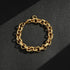 12mm wide gold diamond-cut Belcher bracelet, 8 inches long, 51g weight.