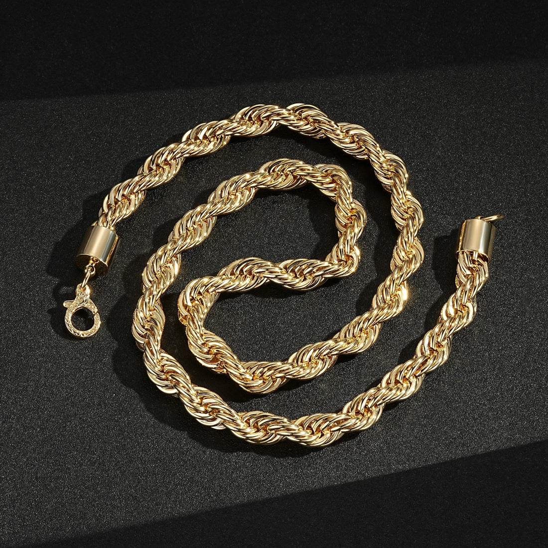 12mm Gold Filled Rope Chain Necklace, 30 Inches Long