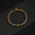 8mm gold Belcher bracelet for kids, 6/8 inches, diamond cut design.