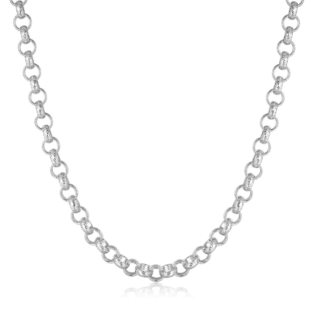 8mm Silver Filled Belcher Necklace, 24 Inches Long