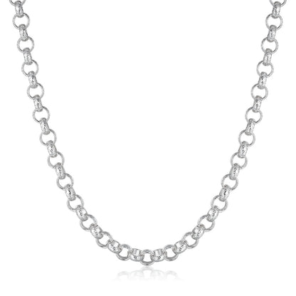 8mm Silver Filled Belcher Necklace, 24 Inches Long