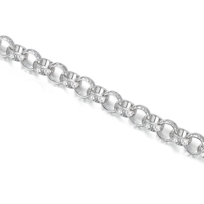 Lightweight small silver Belcher bracelet, 9mm wide, 8-inch length, 21 grams.