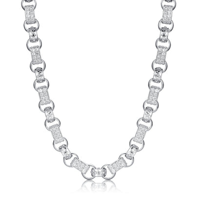 Detailed View of Silver Filled 13mm Belcher Chain