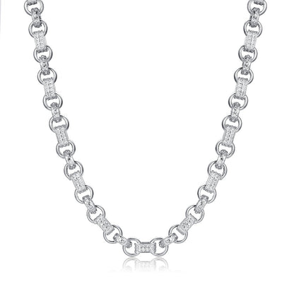 Silver Filled Chain Necklace with Albert Clasp