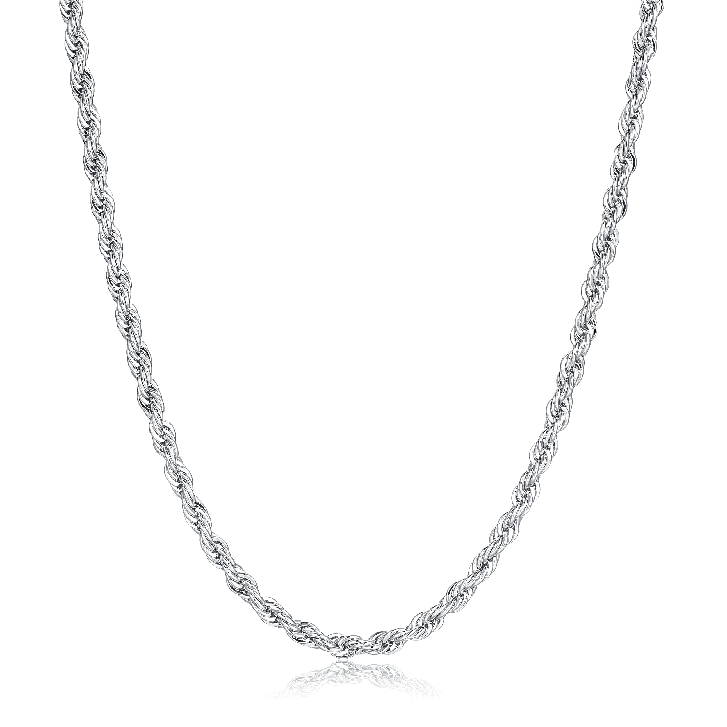 Detailed View of Silver Filled 5mm Rope Chain