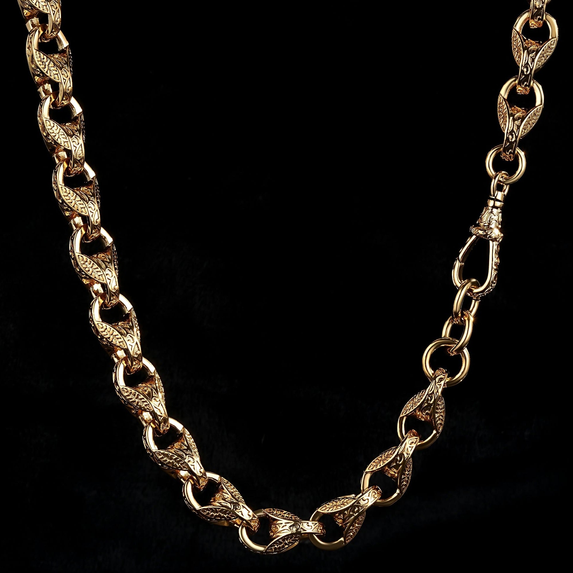 3D Tulip Chain Necklace in Gold Filled