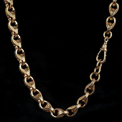 3D Tulip Chain Necklace in Gold Filled