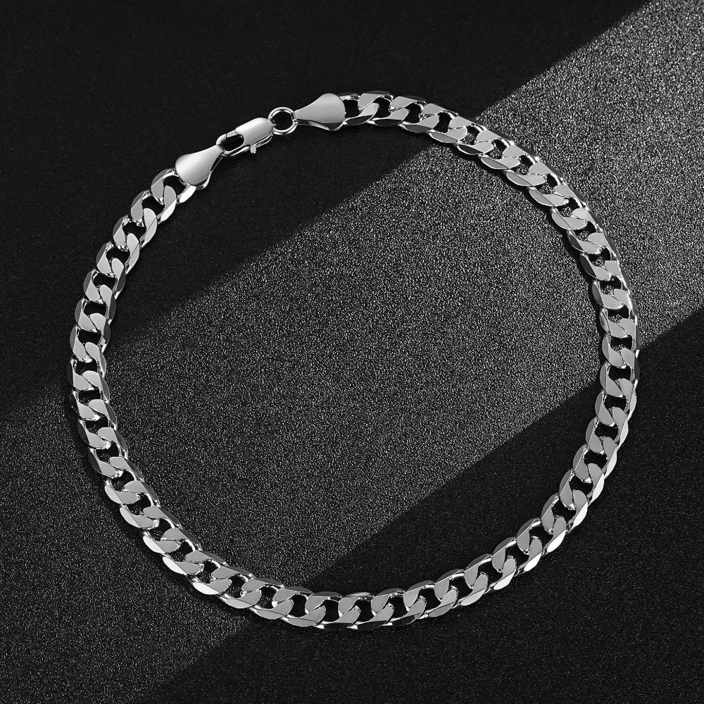 9mm Silver Filled Cuban Link Chain Necklace, 24 Inches Long