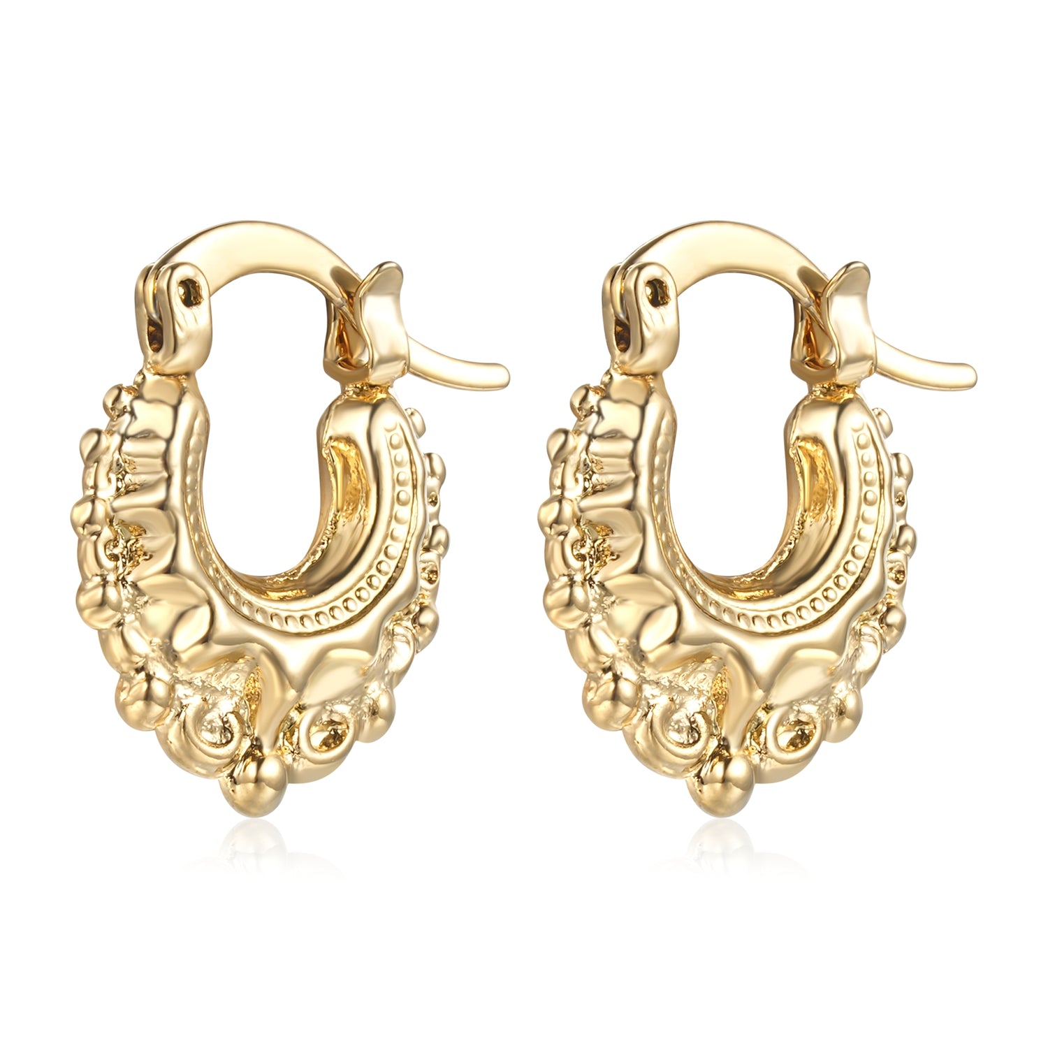 New Gold Baby Gypsy Creole Earrings