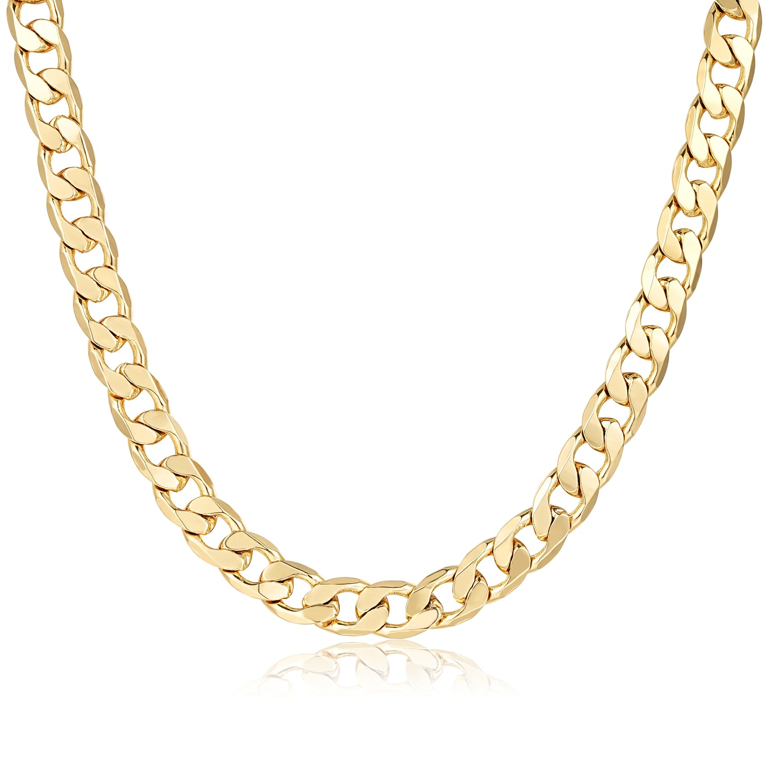 Detailed View of Gold Filled 12mm Cuban Chain