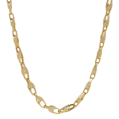 Close-up of Gold Tulip Necklace