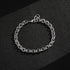 8mm wide silver CZ Belcher bracelet, 8/9 inches long, 29 grams.