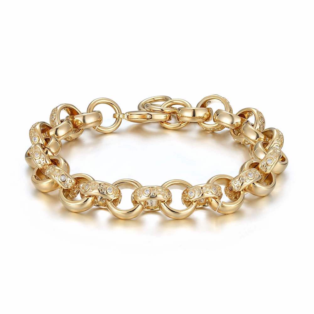 9ct Yellow Gold Silver Filled Garnet Belcher Bracelet – Grahams Jewellers