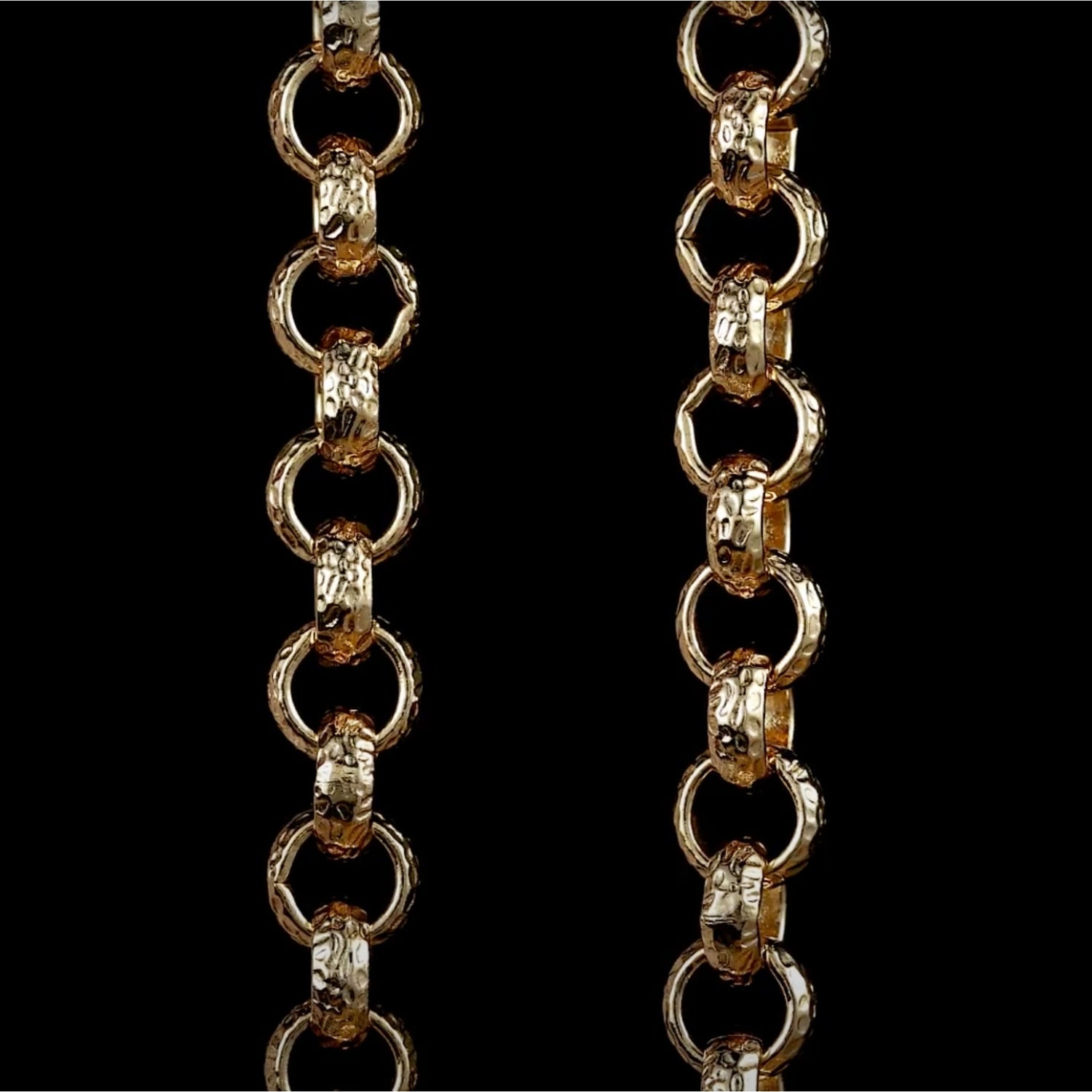 8-inch big gold Belcher bracelet, 12mm wide, diamond cut pattern, 51 grams.