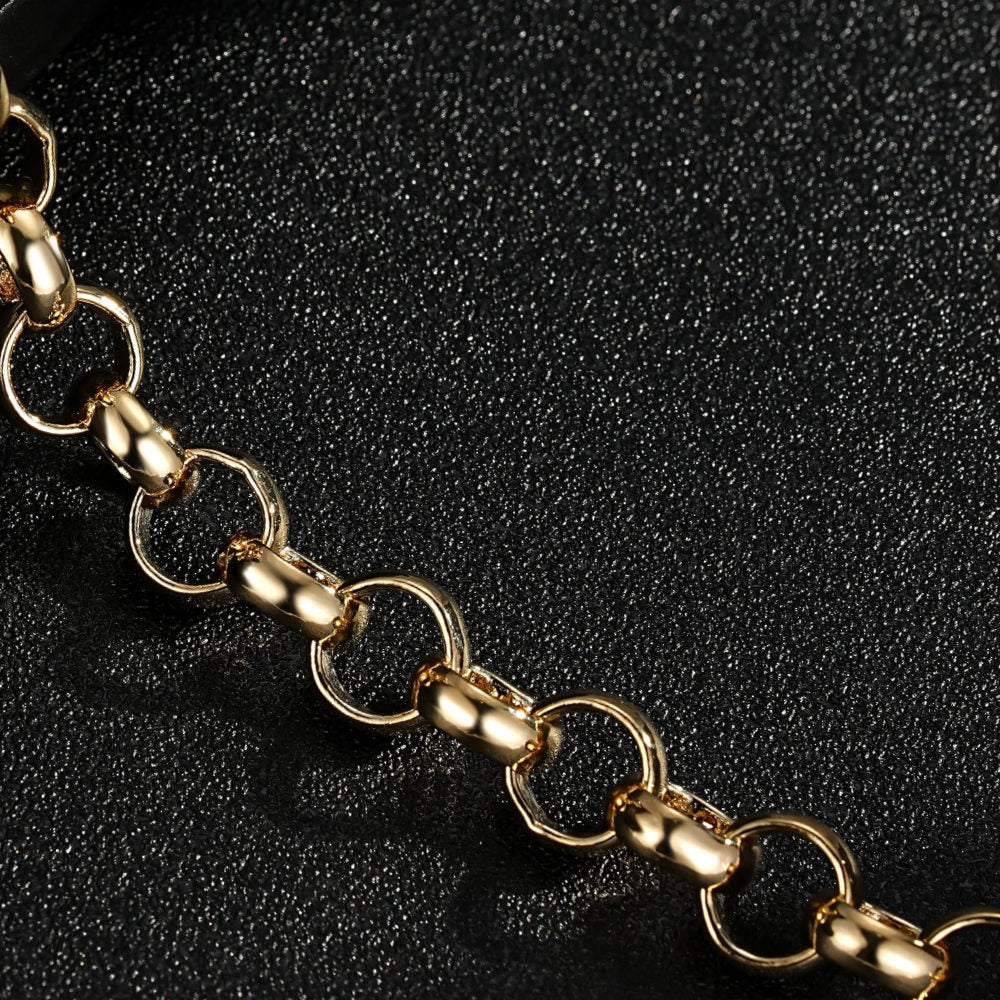 10mm Gold Classic Belcher Bracelet and Chain (8 and 24 inches)