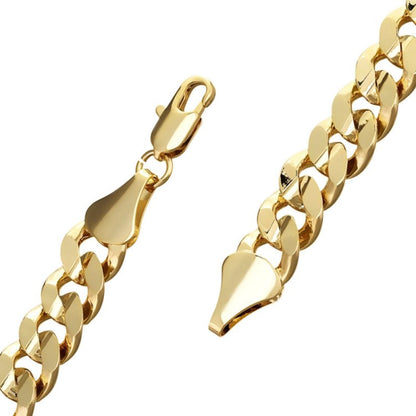 9mm Gold Cuban Curb Bracelet