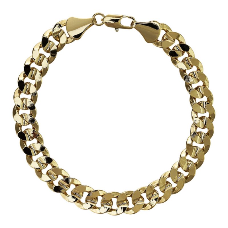 9mm Gold Cuban Curb Bracelet