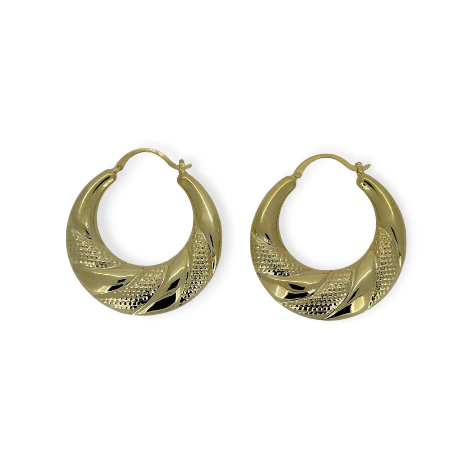 Premium Gold 50mm Round Gypsy Hoop Lightweight Earrings