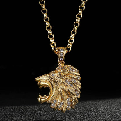 Premium Gold XL Lion Pendant