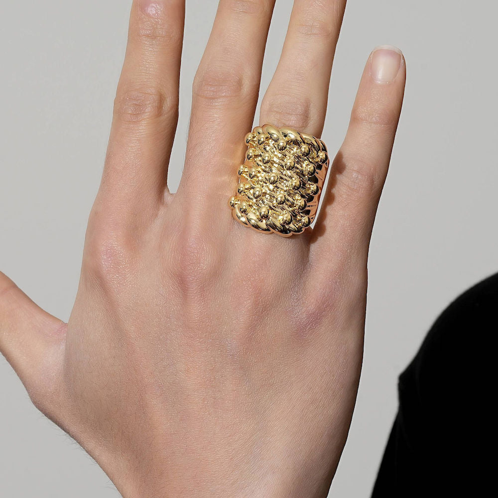 Premium Heavy Gold XXXL Keeper Ring With Sizes