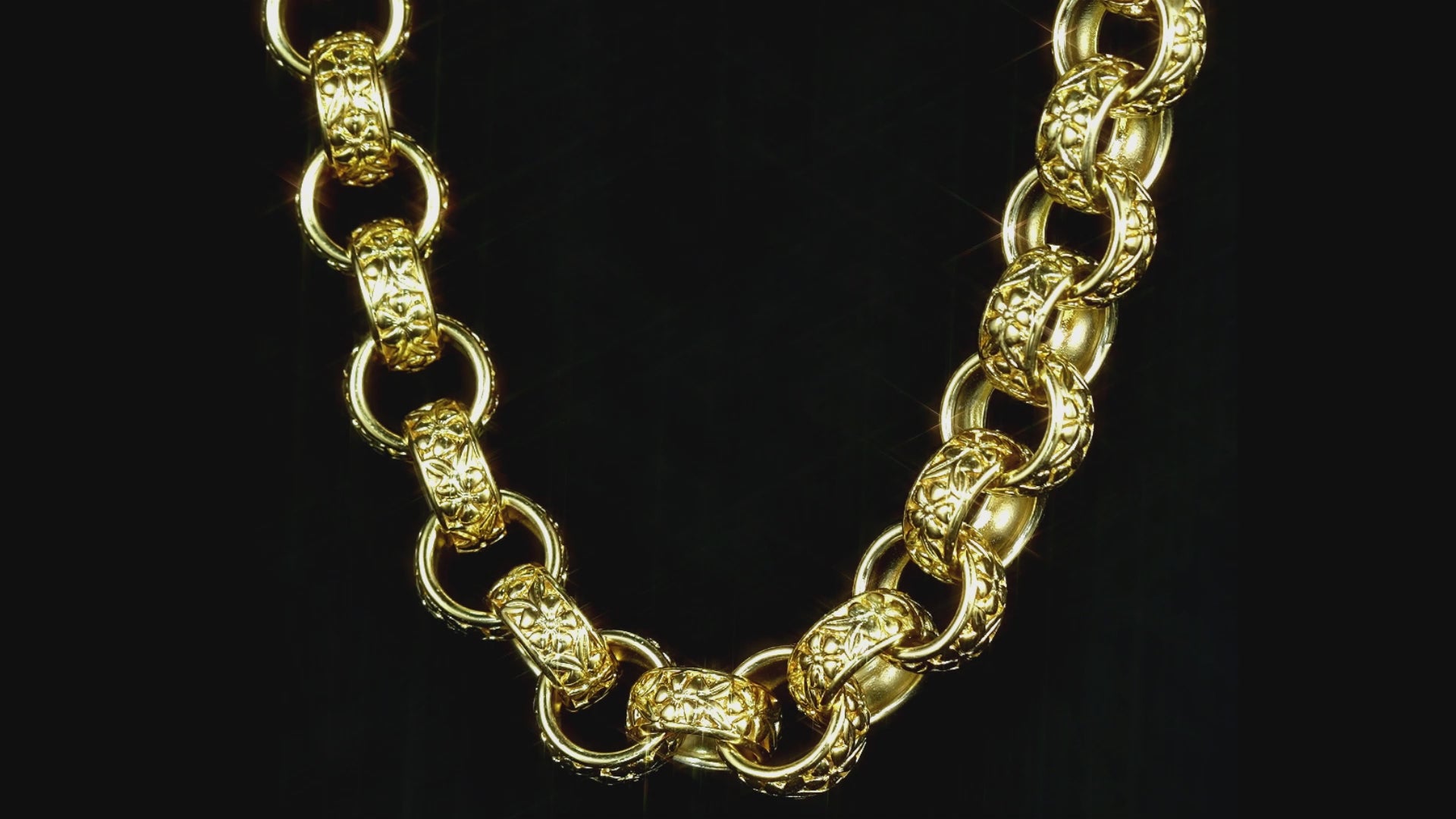 Luxury Gold XXL 20mm Ornate Half Kilo Belcher Chain - 28 inch