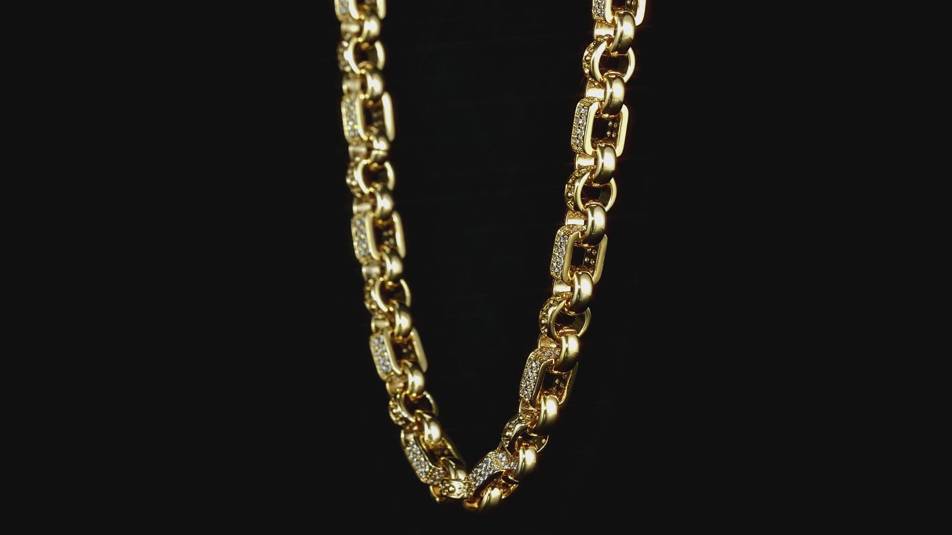 Luxury Gold 10mm Gypsy Link Belcher Chain