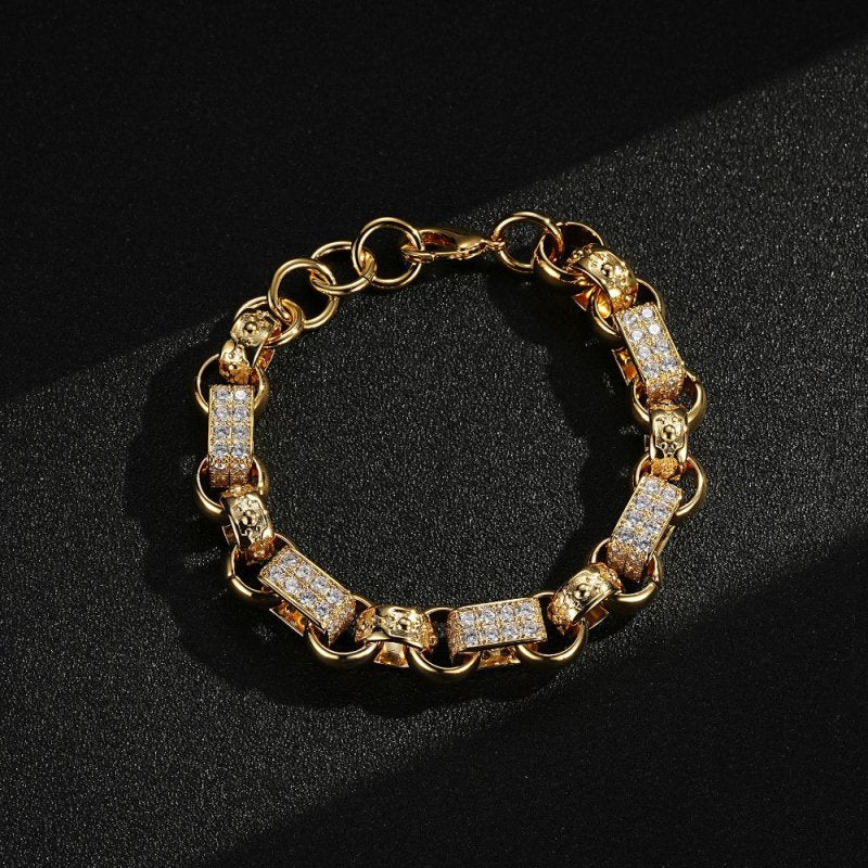 Luxury Gold XXL Gypsy Link Belcher Bracelet