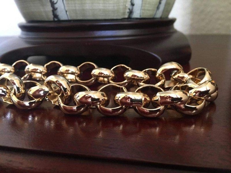 16mm XXL Gold Classic Belcher Bracelet