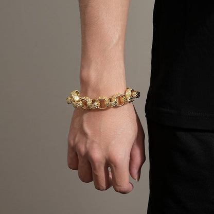 15mm Gold XXL Ornate Belcher Bracelet
