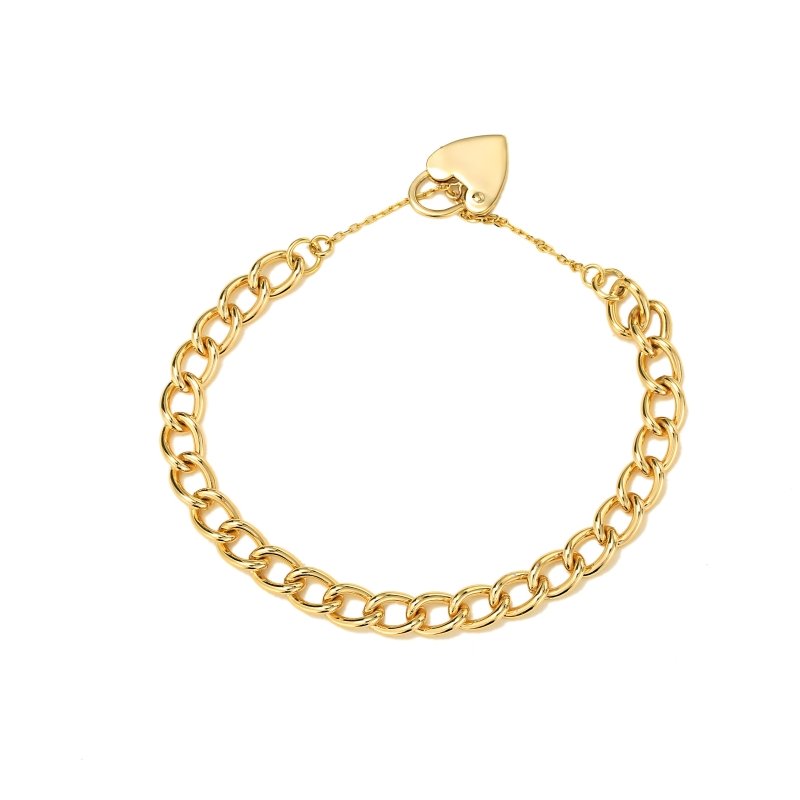 Luxury Gold Heart Lock Bracelet