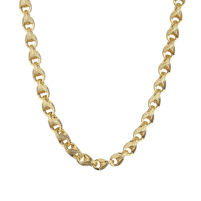 Luxury Gold 12mm 3D Tulip Chain