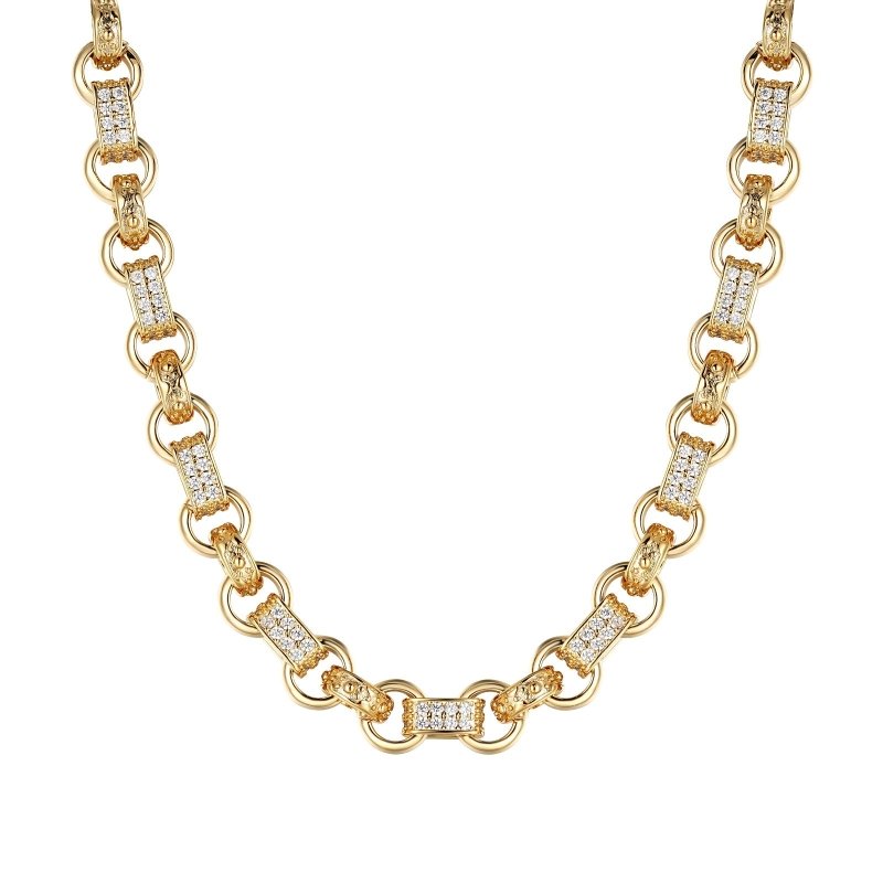 Luxury Gold 10mm Gypsy Link Belcher Chain