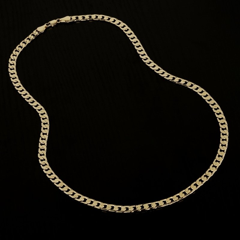 6mm Gold Cuban Chain Necklace, 24 Inches Long, Lightweight