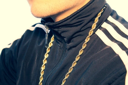 Premium 8mm Gold Rope Chain Necklace