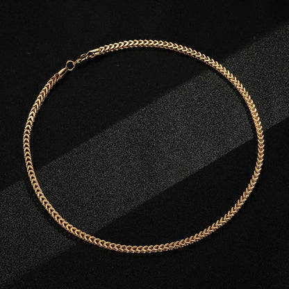 4mm Gold Franco Chain Necklace