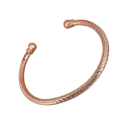 Rose Gold Torque Adjustable Bangle / Bracelet