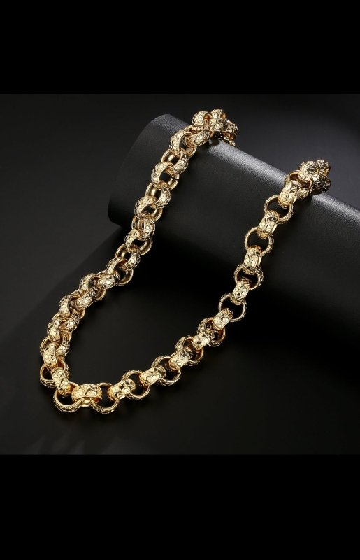 Luxury Gold XXL 20mm Ornate Half Kilo Belcher Chain - 28 inch – Bling King