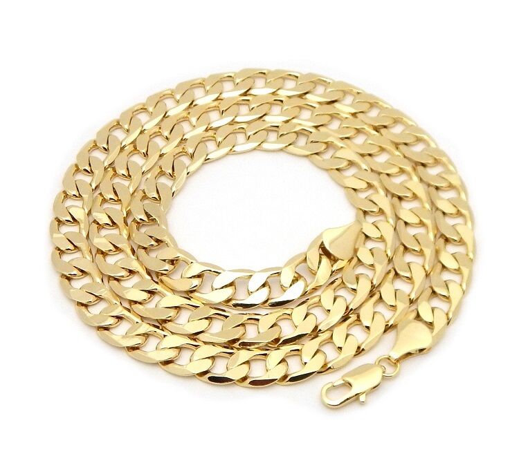 Luxury Gold 9mm Cuban Curb Chain and Bracelet Set (24 &amp; 8 Inches)