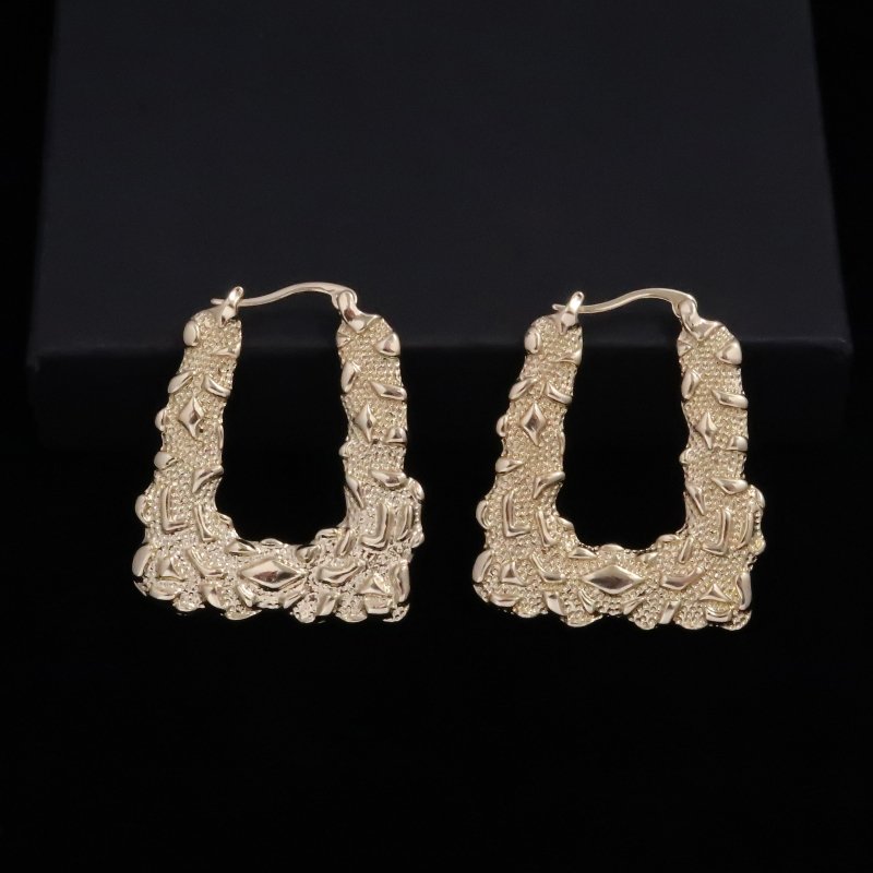 Premium Gold 37mm 3D Handbag Gypsy Creole Earrings