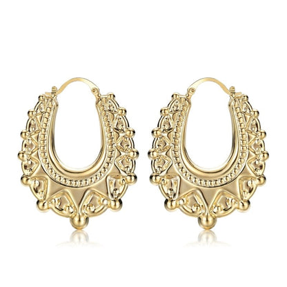 Premium Gold 48mm Oval Gypsy Creole Lightweight Earrings