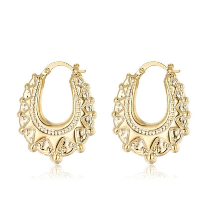 Premium Gold 30mm Oval Gypsy Creole Lightweight Earrings
