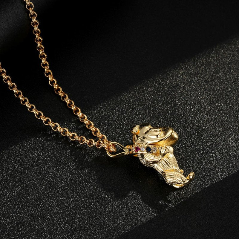 Bulldog pendant outlet gold