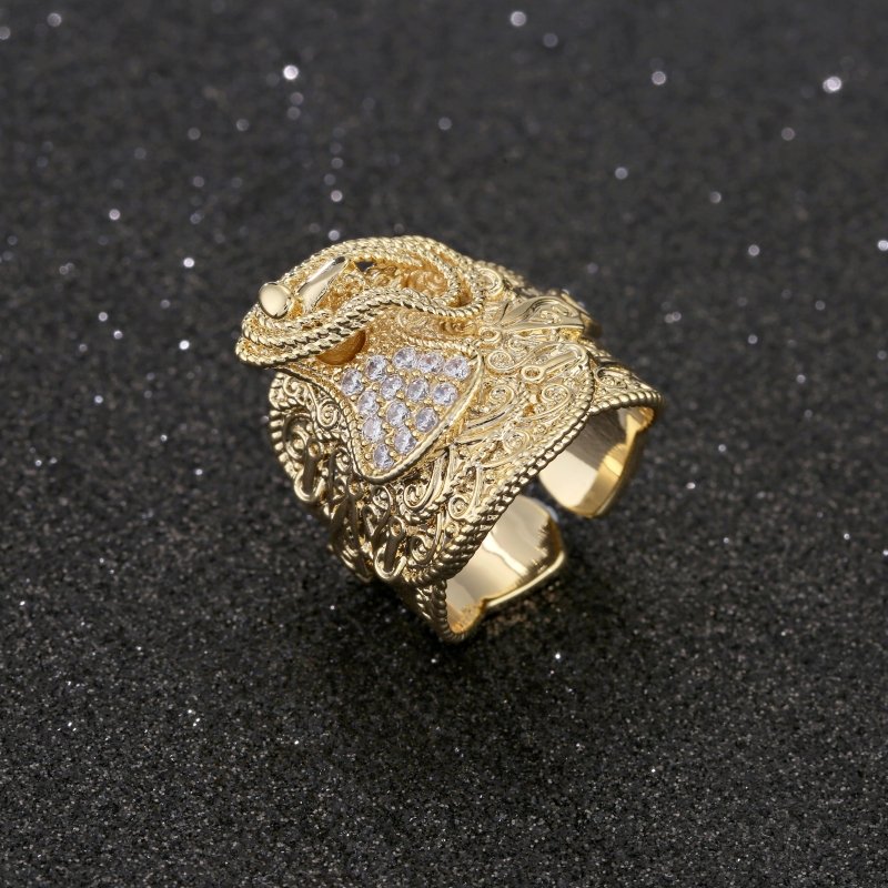 14K Solid Gold Web Ring - Marren Jewelry